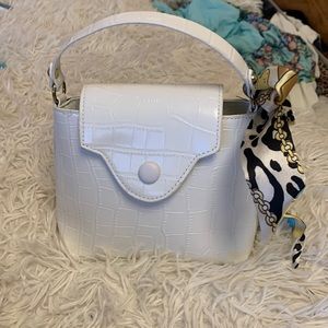 White Faux Leather purse